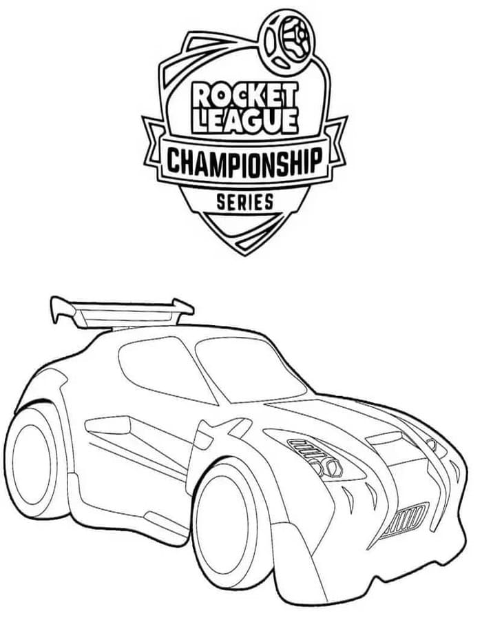 Nakreslete Rocket League základní tisknutelné omalovánka