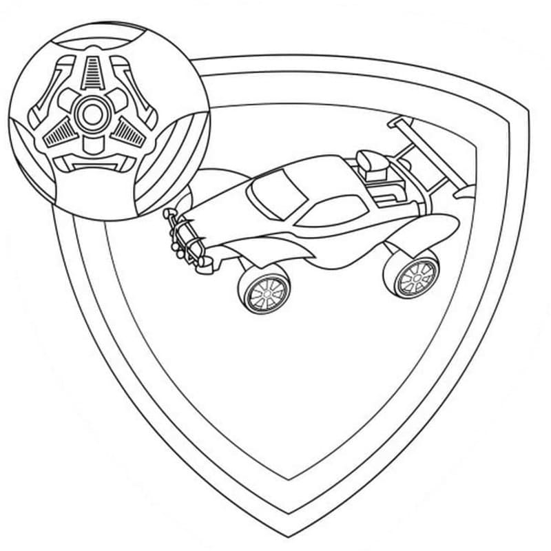 Nakreslete Rocket League zdarma snadný tisknutelné omalovánka