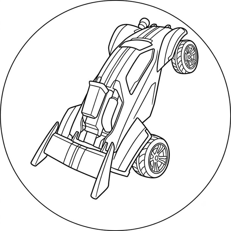 Nakreslete Rocket League zdarma základní tisknutelné omalovánka