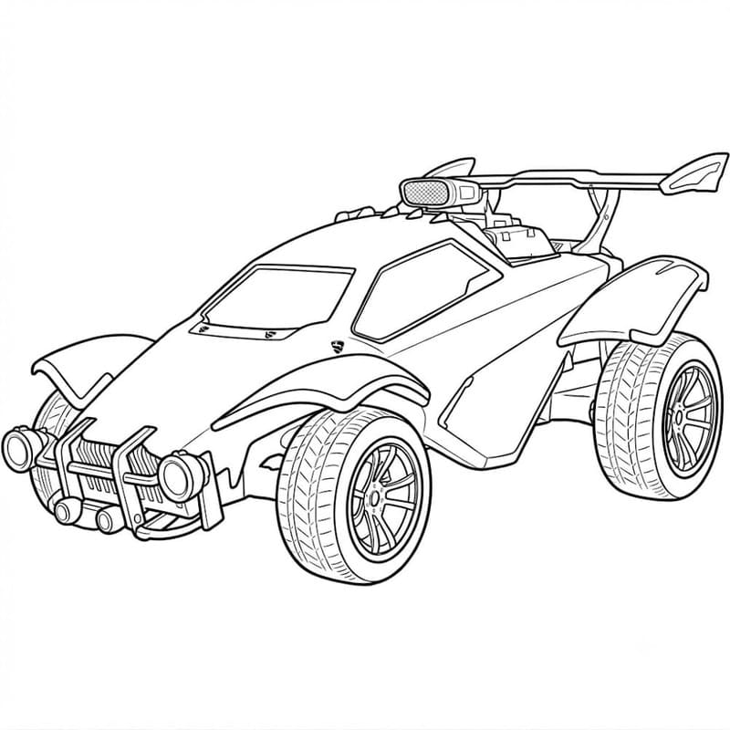 Nakreslete Rocket League zdarma základní omalovánka
