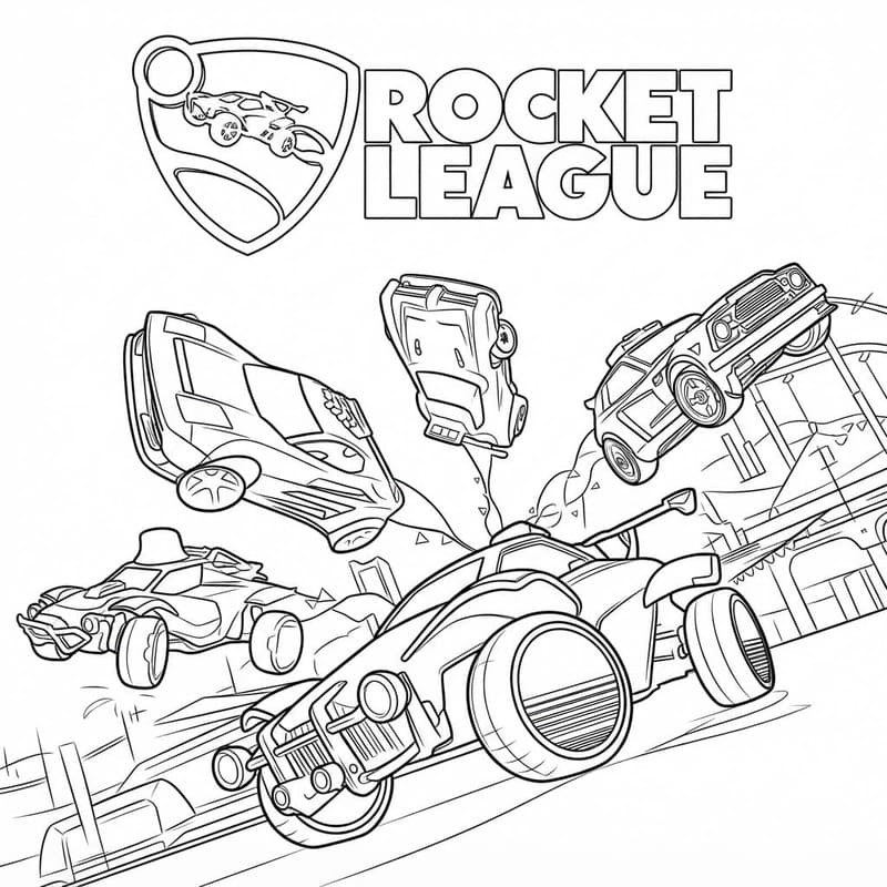 Nakreslete Rocket League omalovánka