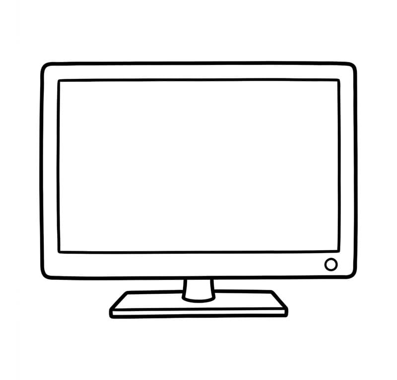 Nakreslete Televize k vytisknutí zdarma omalovánka