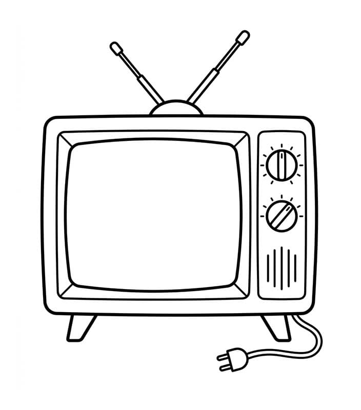 Nakreslete Televize zdarma pro děti omalovánka