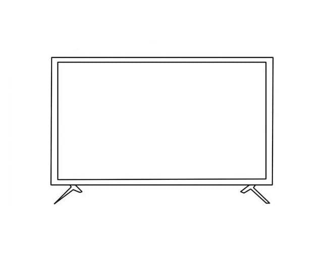 Nakreslete Televize zdarma prostý omalovánka