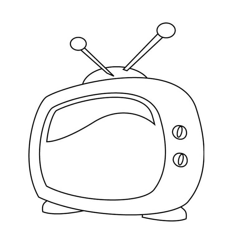 Nakreslete Televize zdarma snadný omalovánka