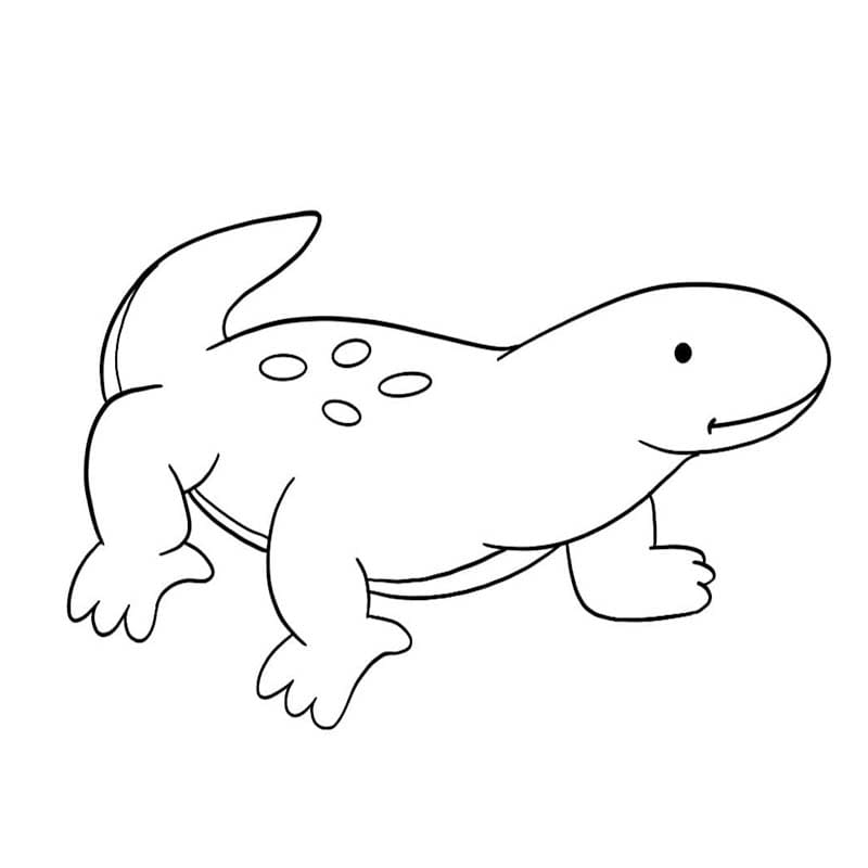 Nakreslete Varan Komodský zdarma snadný omalovánka