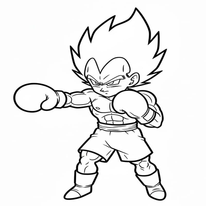 Nakreslete Vegeta k vytisknutí zdarma omalovánka