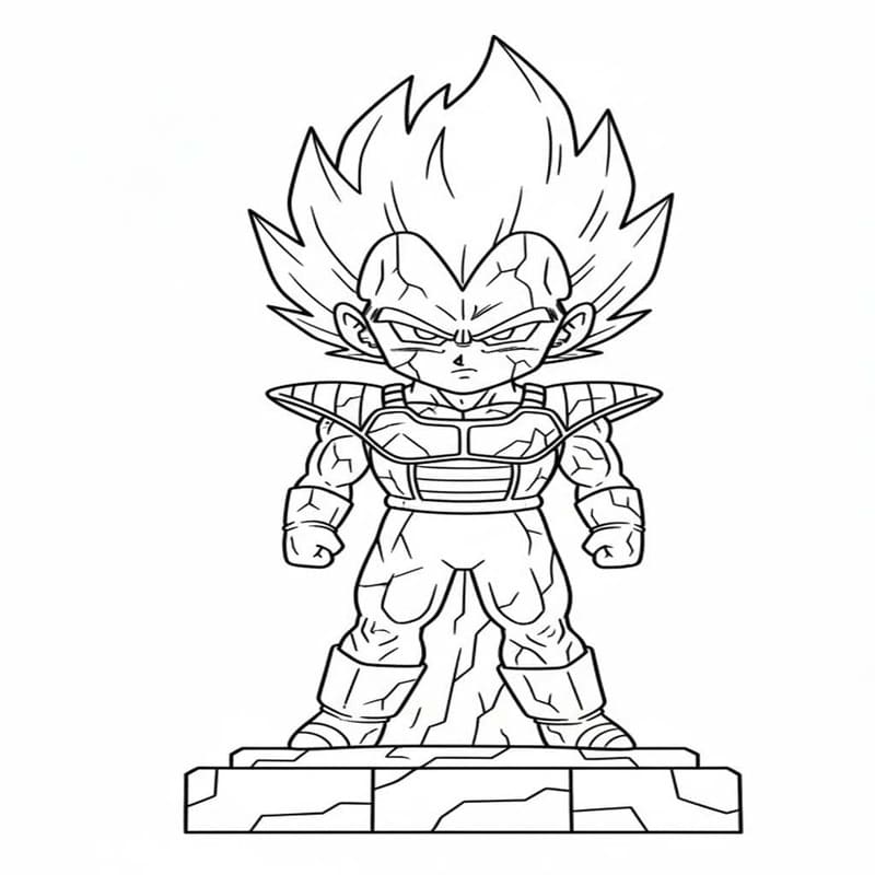 Nakreslete Vegeta k vytisknutí omalovánka