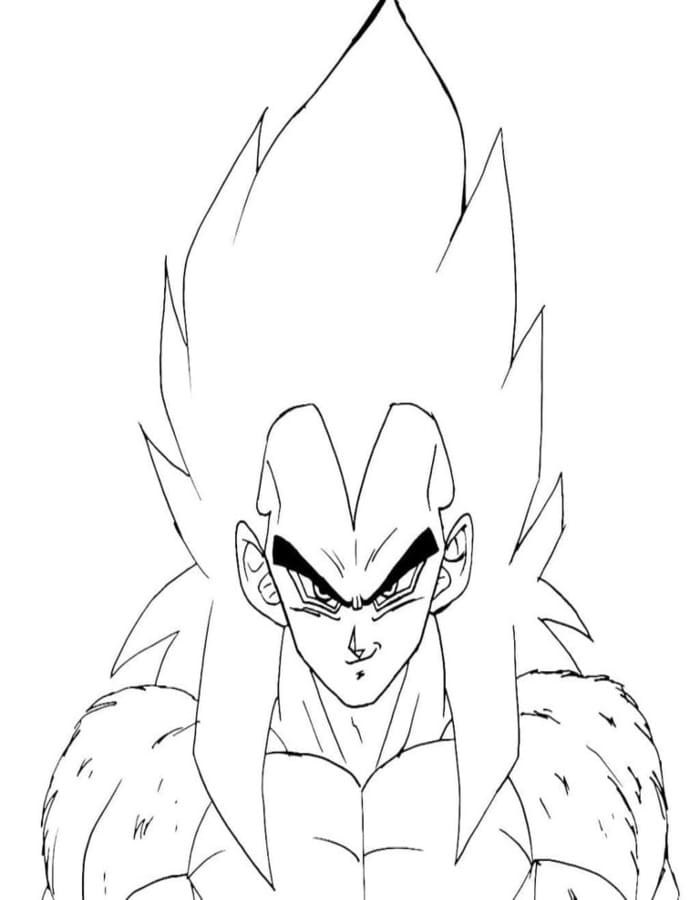 Nakreslete Vegeta pro děti omalovánka