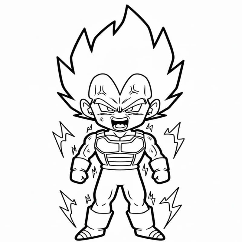 Nakreslete Vegeta prostý tisknutelné omalovánka