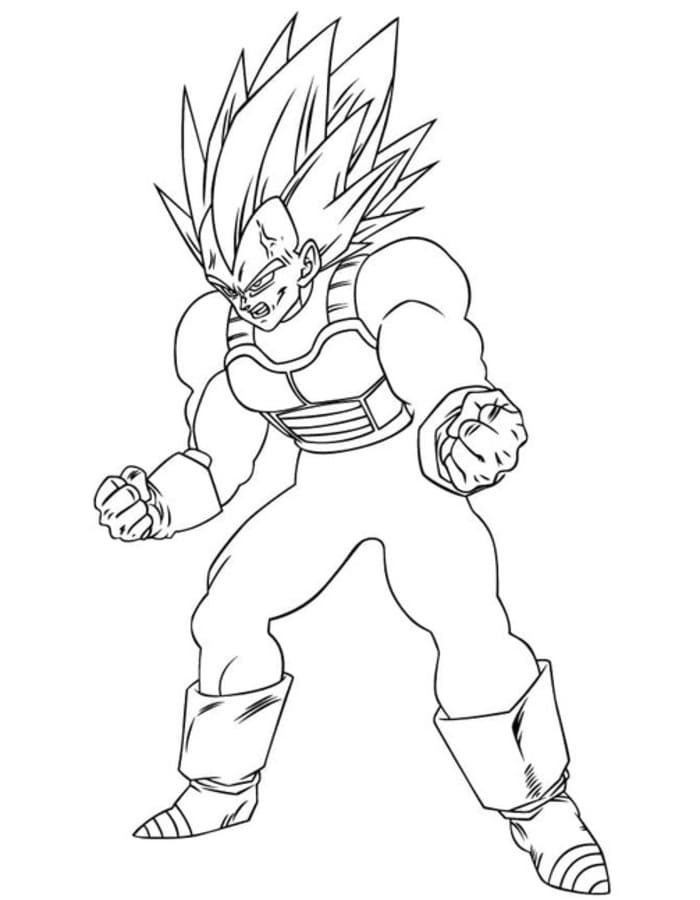 Nakreslete Vegeta prostý omalovánka