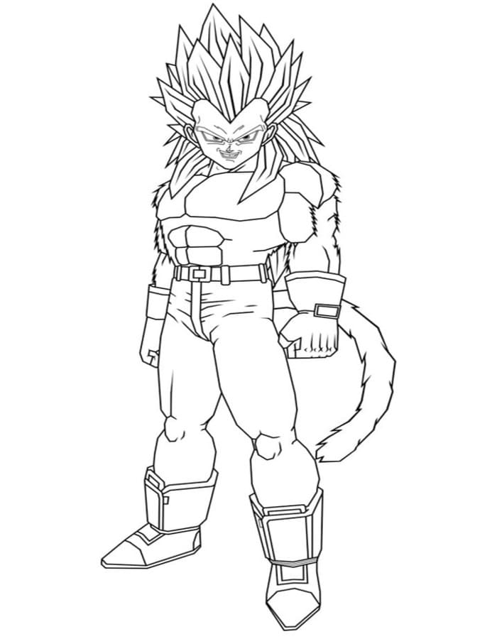 Nakreslete Vegeta tisknutelné pro děti omalovánka
