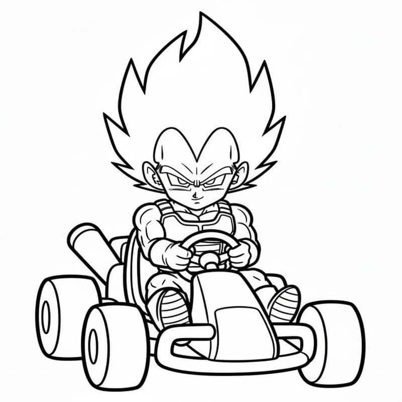 Nakreslete Vegeta základní tisknutelné omalovánka