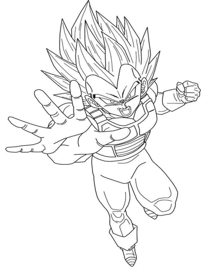 Nakreslete Vegeta zdarma pro děti omalovánka