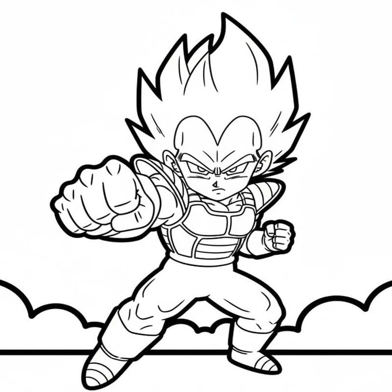 Nakreslete Vegeta zdarma prostý omalovánka