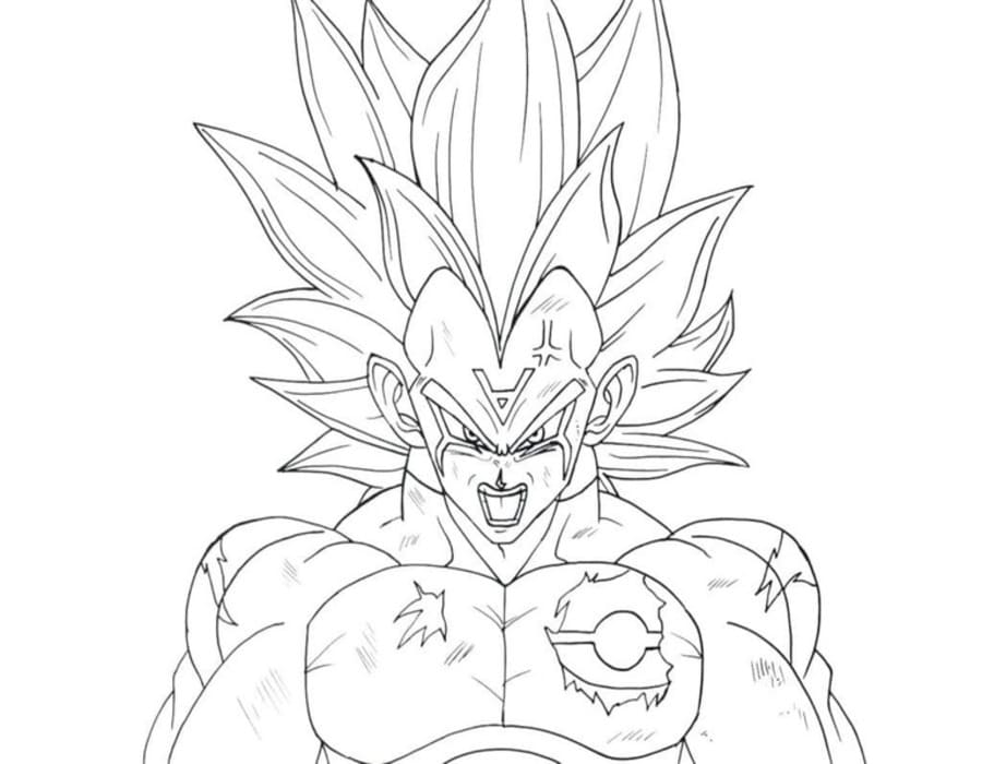 Nakreslete Vegeta zdarma snadný omalovánka