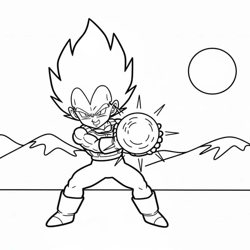 Nakreslete Vegeta zdarma základní omalovánka