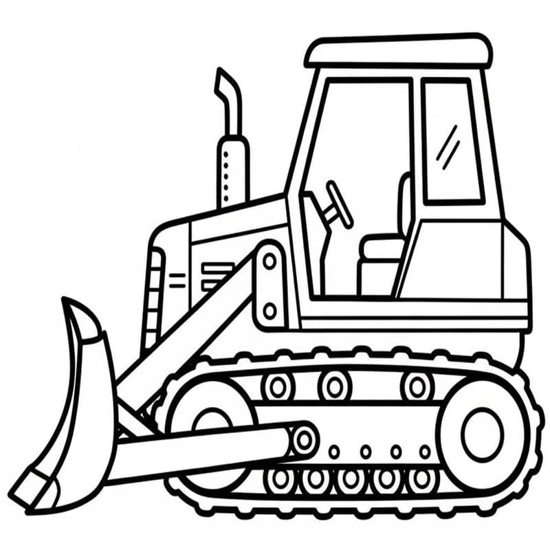 Obraz Buldozer tisknutelné omalovánka