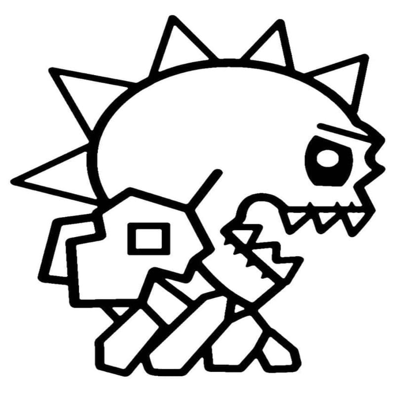 Obraz Geometry Dash zdarma tisknutelné omalovánka