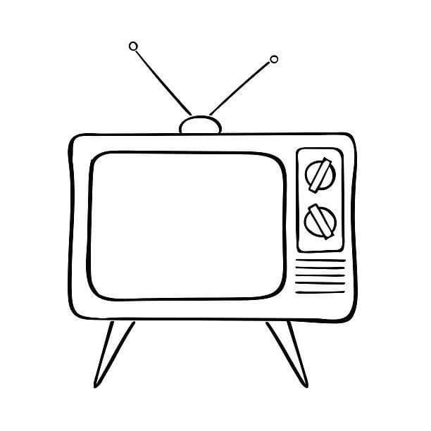 Obraz Televize zdarma tisknutelné omalovánka