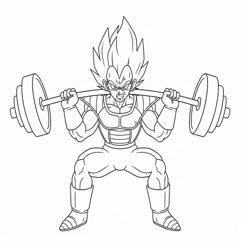 Obraz Vegeta tisknutelné omalovánka