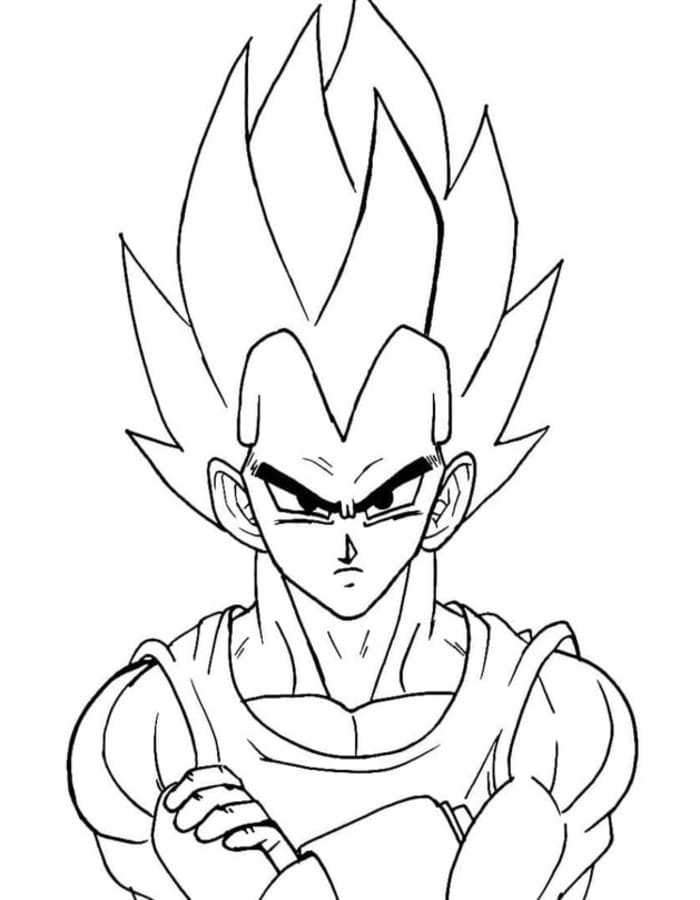 Obraz Vegeta zdarma tisknutelné omalovánka