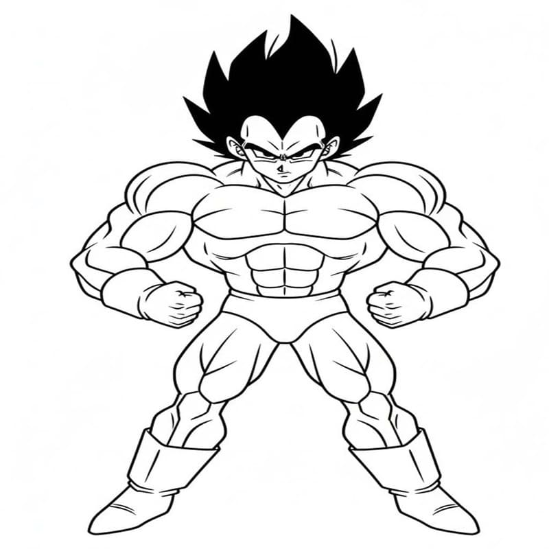 Obraz Vegeta zdarma omalovánka