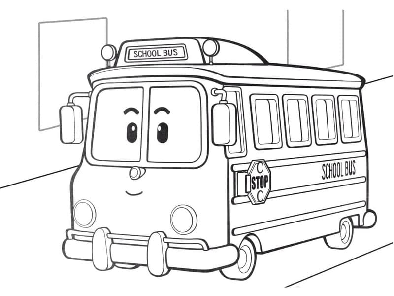 Robocar Poli k vytisknutí omalovánka