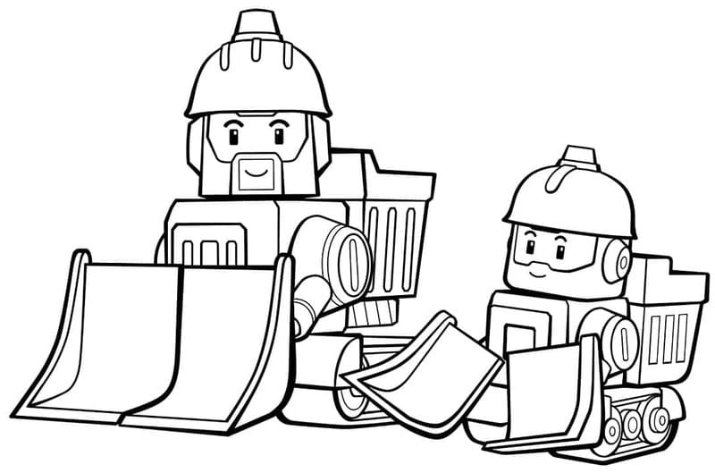 Robocar Poli tisknutelné omalovánka