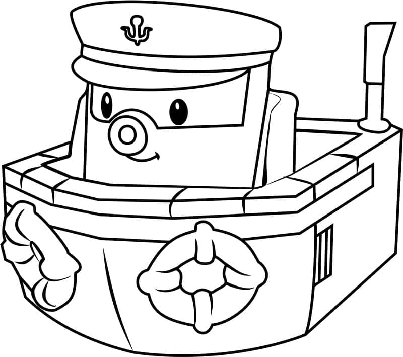 Robocar Poli zdarma omalovánka
