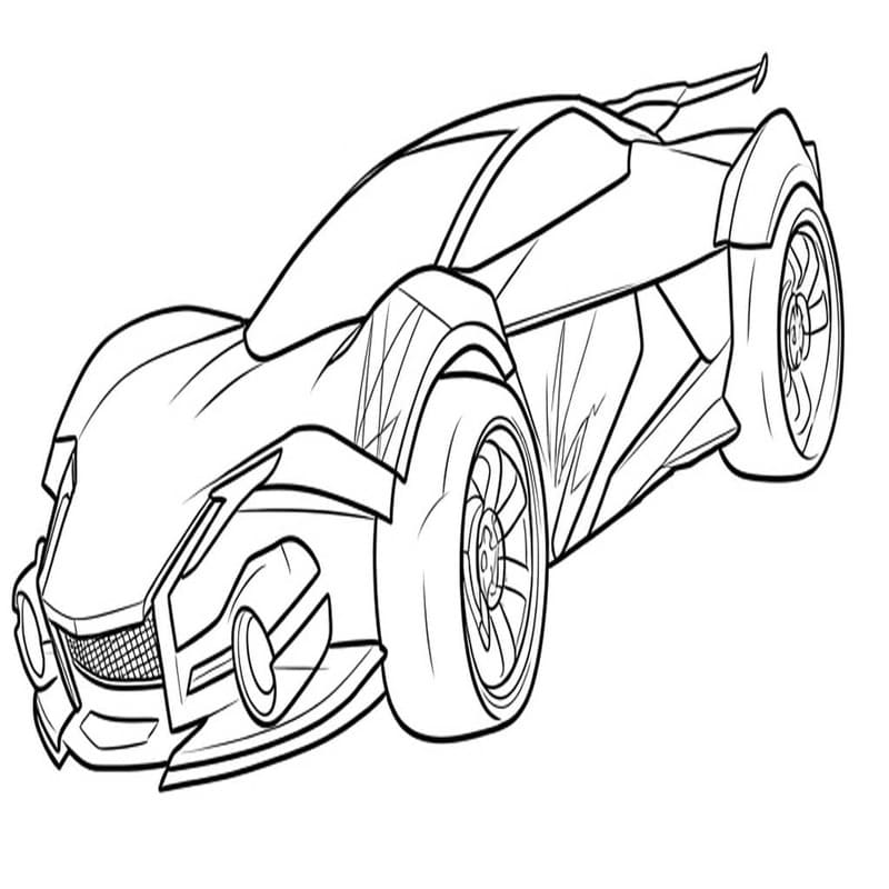 Rocket League tisknutelné pro děti omalovánka