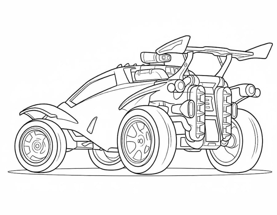 Rocket League zdarma pro děti omalovánka