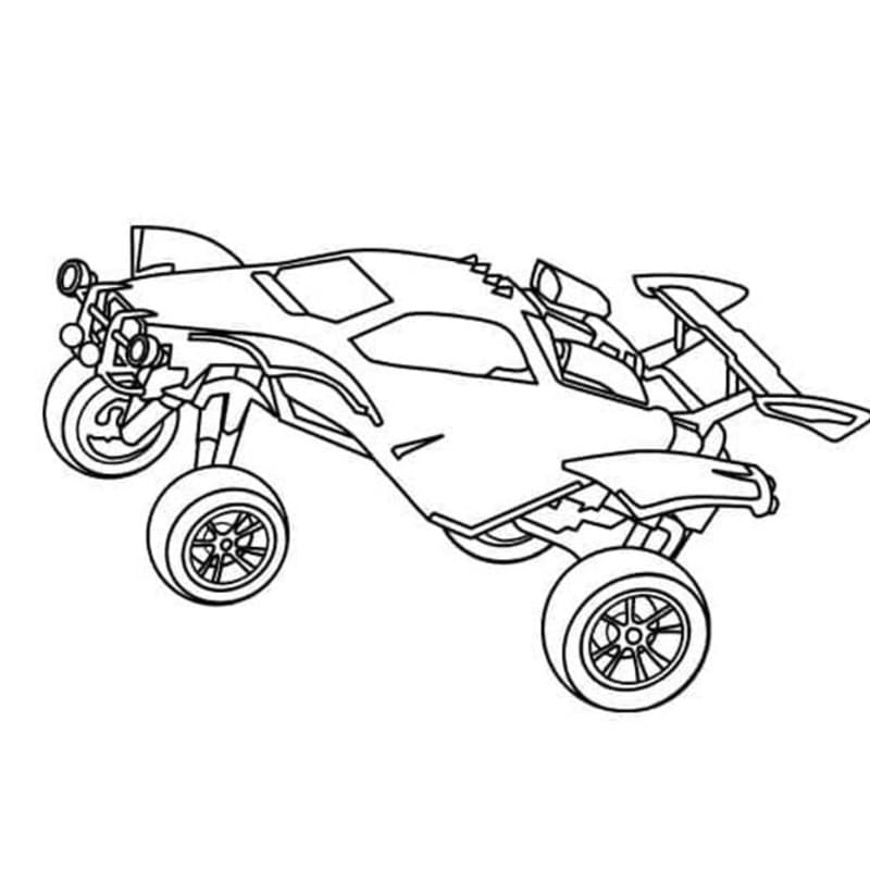 Rocket League zdarma prostý tisknutelné omalovánka