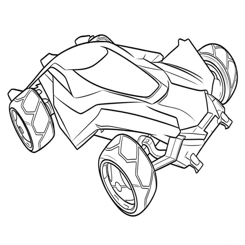 Rocket League zdarma základní tisknutelné omalovánka