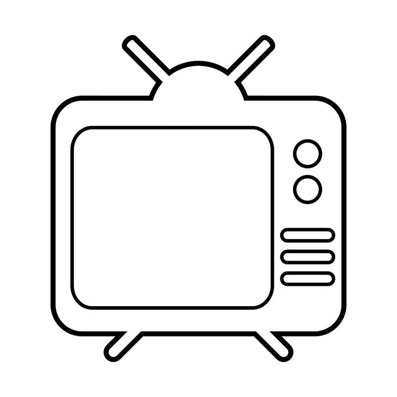 Televize zdarma prostý tisknutelné omalovánka