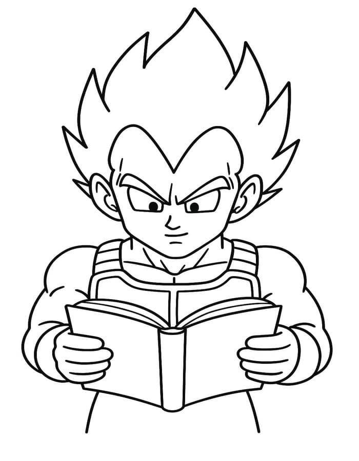 Vegeta k vytisknutí zdarma omalovánka