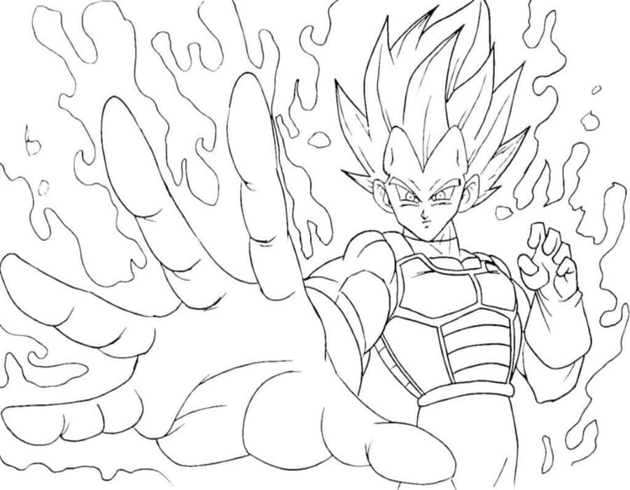 Vegeta pro děti omalovánka