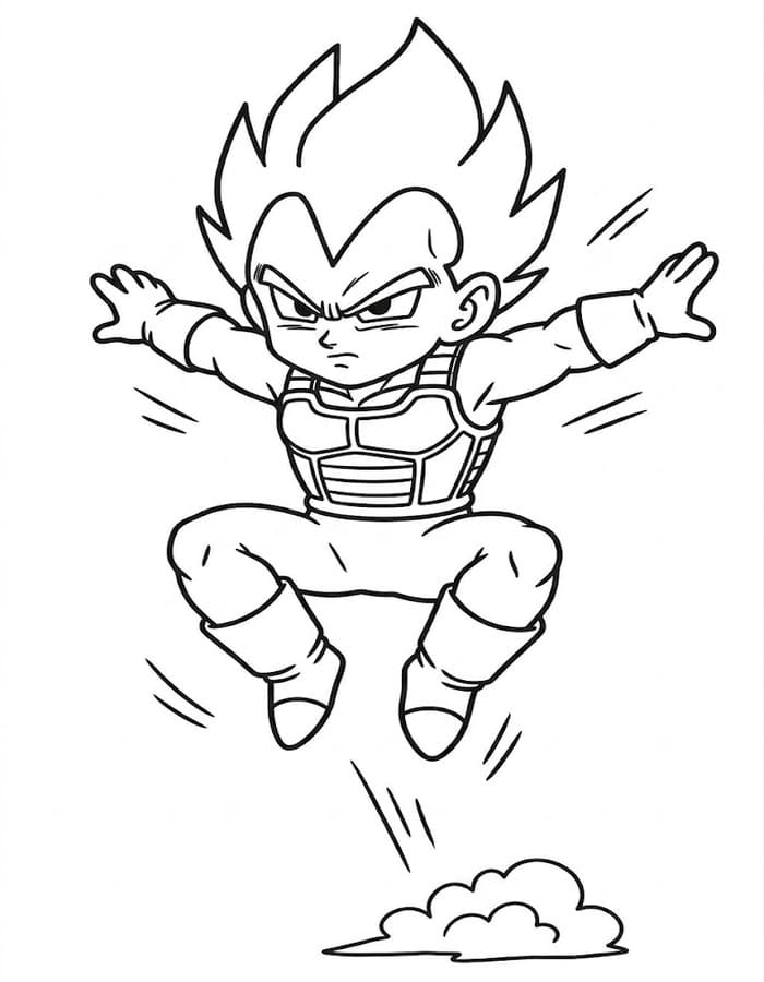 Vegeta tisknutelné omalovánka