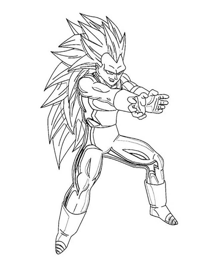 Vegeta zdarma pro děti omalovánka