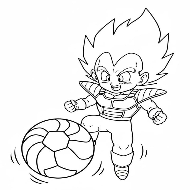 Vegeta zdarma prostý omalovánka