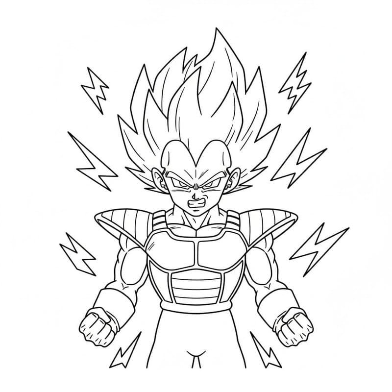 Vegeta zdarma omalovánka