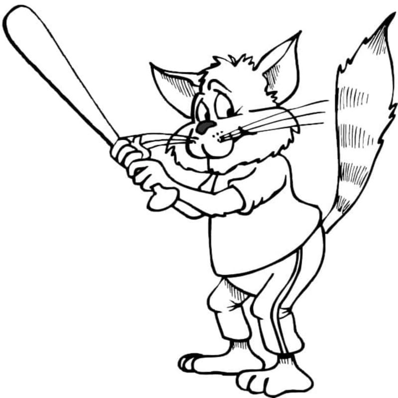 Baseball zdarma základní tisknutelné omalovánka
