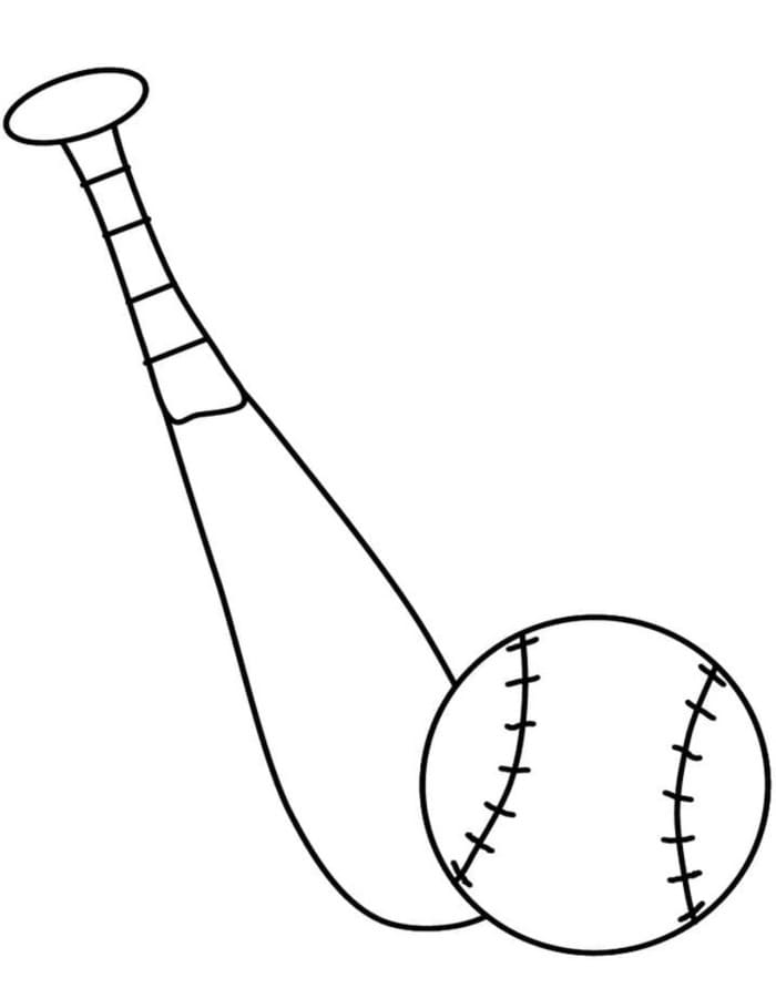 Baseball zdarma základní omalovánka