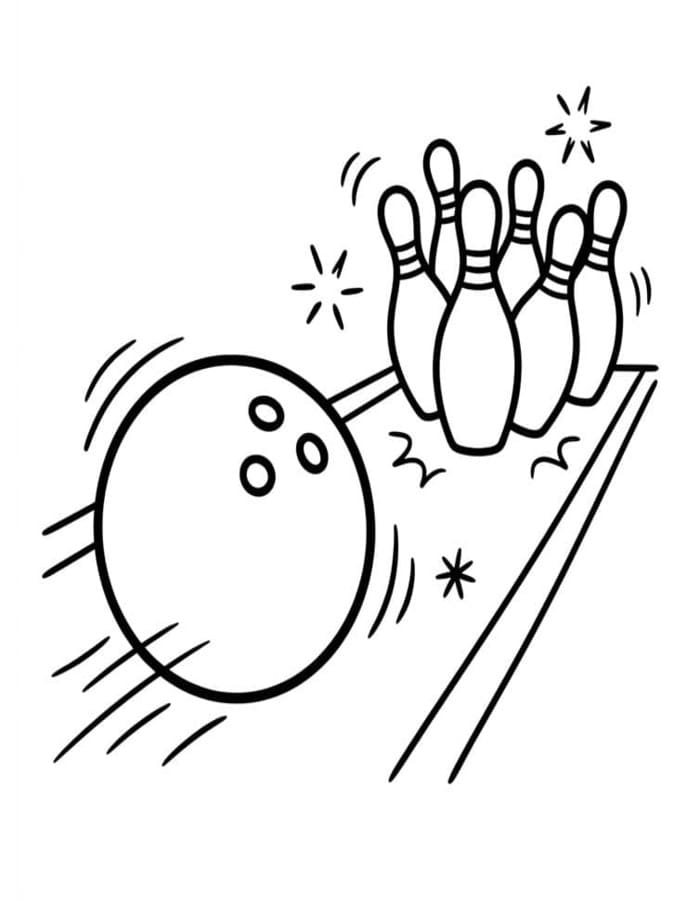Bowling k vytisknutí omalovánka