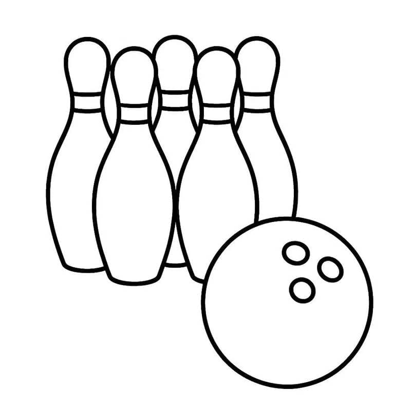 Bowling pro děti omalovánka