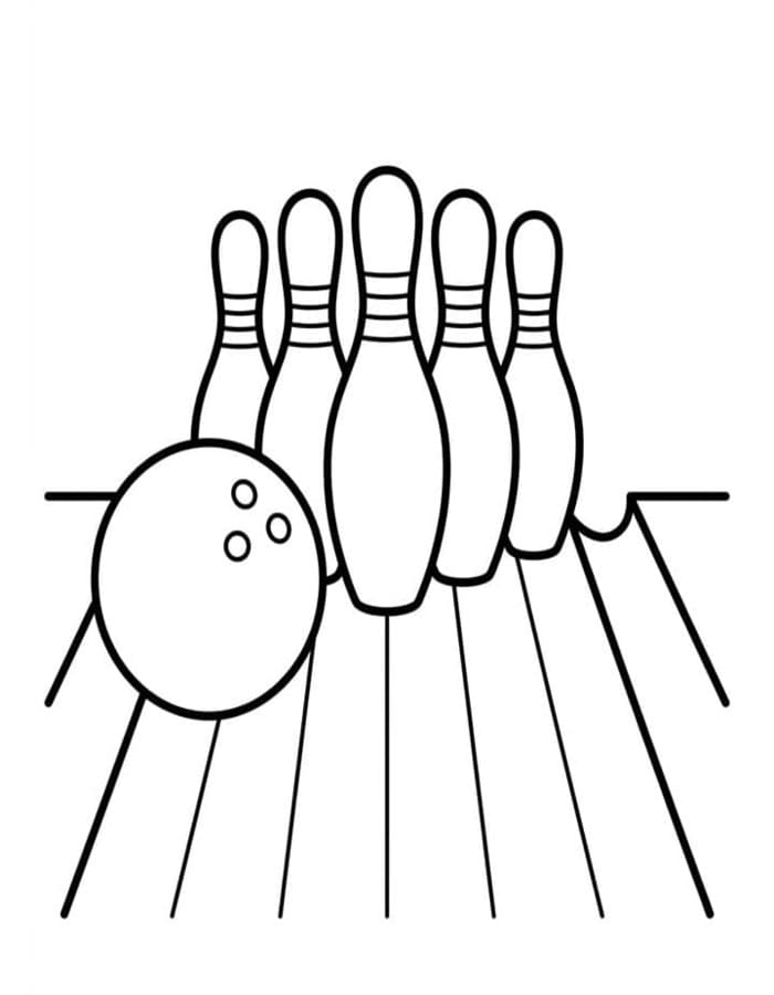 Bowling prostý tisknutelné omalovánka