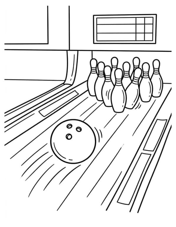 Bowling tisknutelné omalovánka