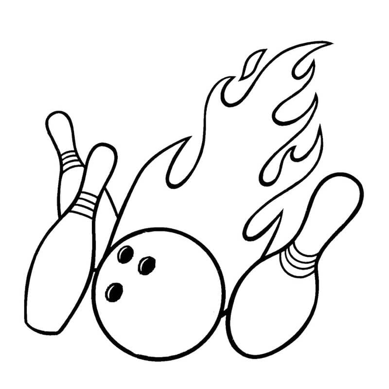 Bowling základní tisknutelné omalovánka