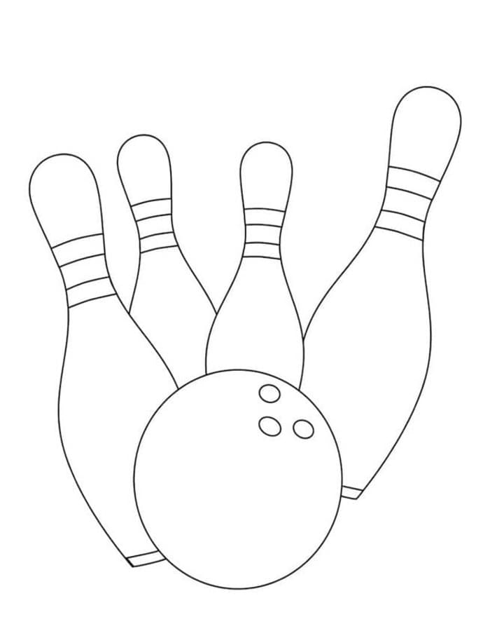 Bowling zdarma omalovánka