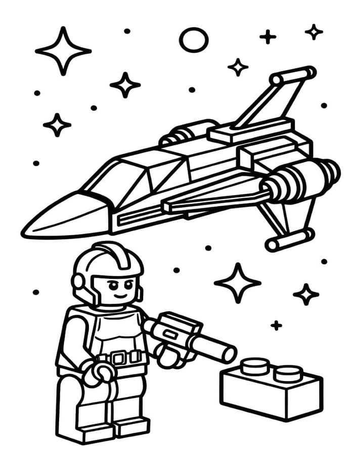 Lego Star Wars k vytisknutí zdarma omalovánka